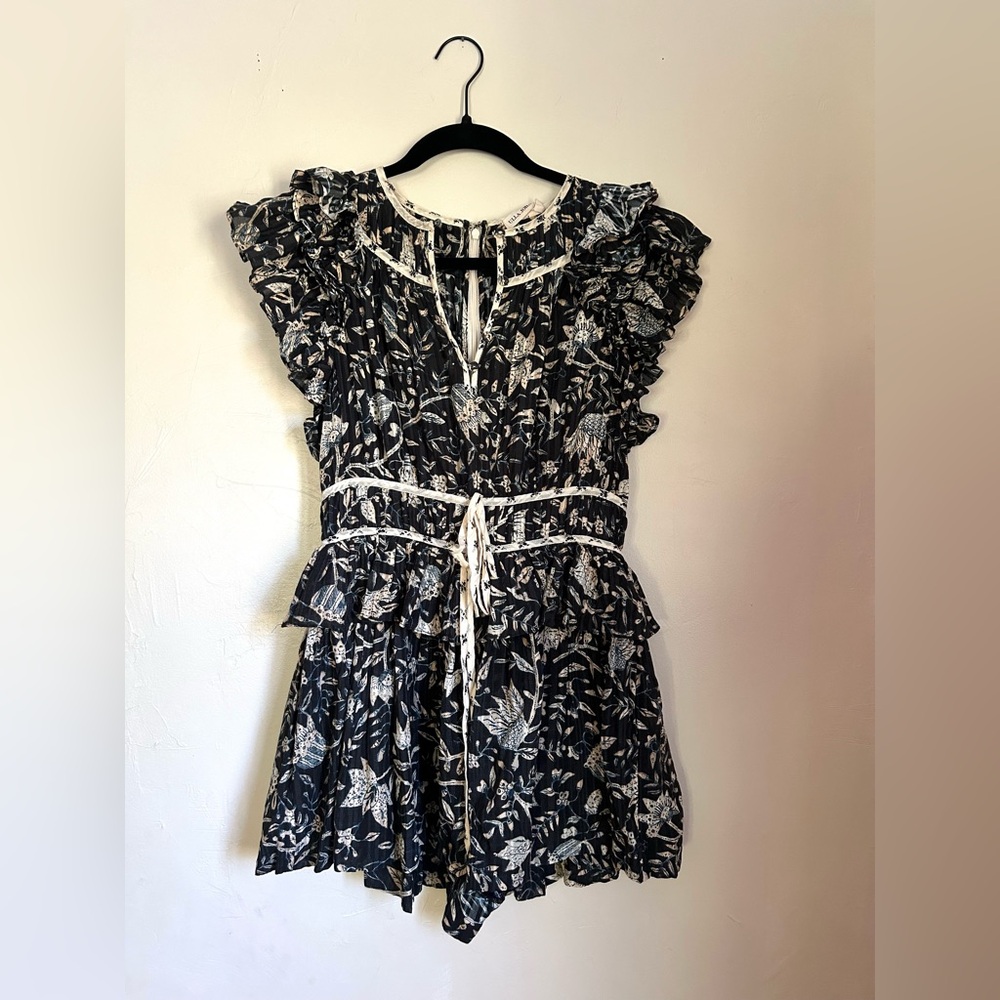 ULLA JOHNSON Endah Playsuit Cocktail Romper Rainforest Size 2